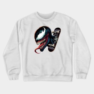 Unleash the Edge: Captivating Anti-Hero Skateboard Art Prints for a Modern and Rebellious Ride! Crewneck Sweatshirt